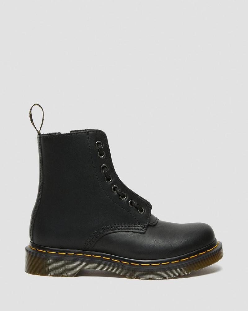 Black Women's Dr Martens 1460 Pascal Nappa Winter Boots | CA 289PJJ